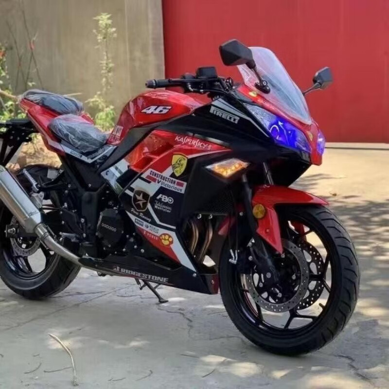 大怪兽地平线s款摩托车跑车小忍者单缸250公路赛整车 红色 不能上牌