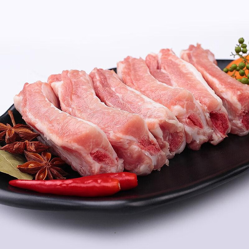 楮木香排骨 肋排 黑猪肉 构树饲养土猪肉猪小排烧烤 猪肉 生鲜源头直发 构树黑猪肋排3斤