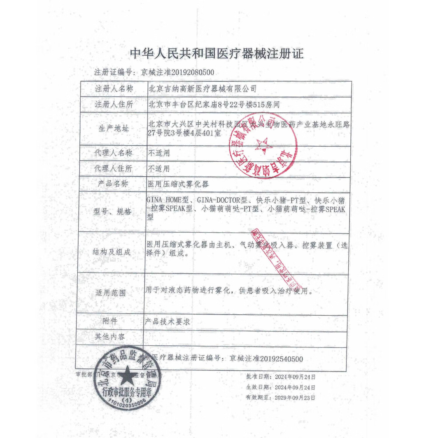 吉纳(GINA)医用压缩式雾化器快乐小猪 儿童成人家用医疗压缩式雾化机 快乐小猪+面罩