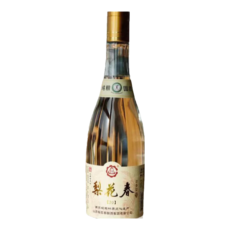 梨花春20浓香型52度山西纯粮食酒固态发酵白酒 52度 475mL 6瓶