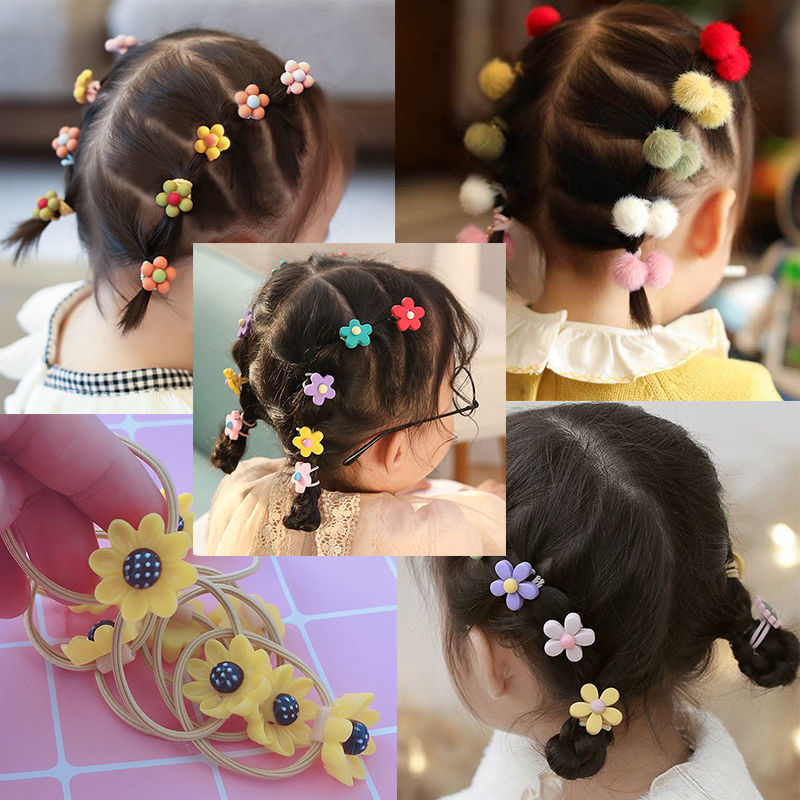 日韩儿童新款头绳不伤发女童扎头发皮筋花朵发圈发饰宝宝女孩头绳