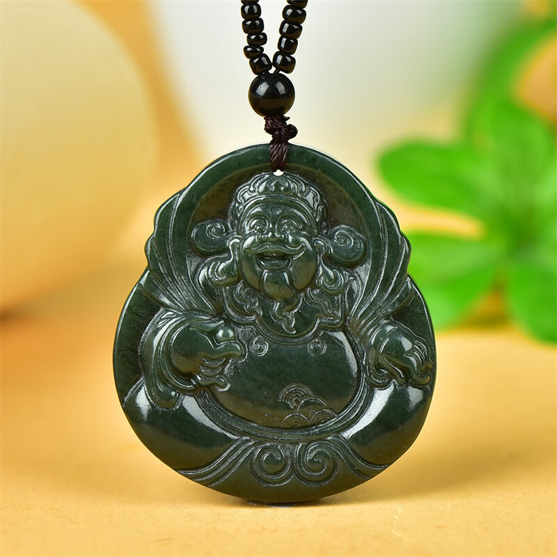 虎薇精致和田玉如意财神吊坠挂件男女款 送礼推荐