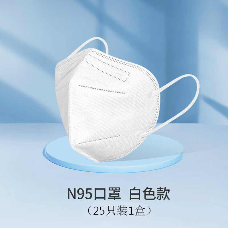 倩挥3D立体一次性口罩kn95防护n95独立包装民用口罩 N95 25只