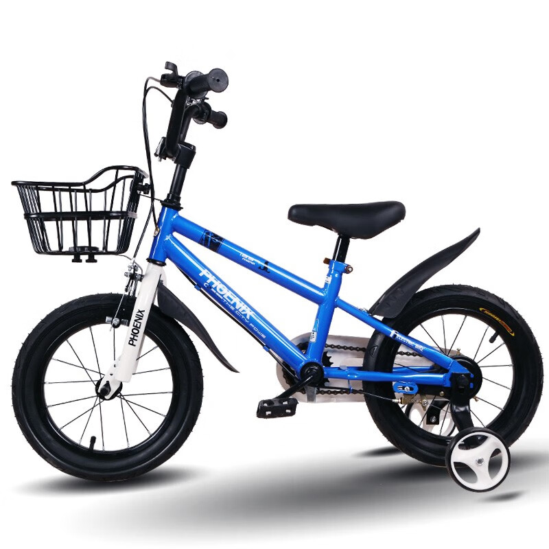 凤凰（Phoenix）儿童自行车 男童女童小孩单车 儿童脚踏车3-6-10岁小学生幼儿宝宝童车 18寸蓝色