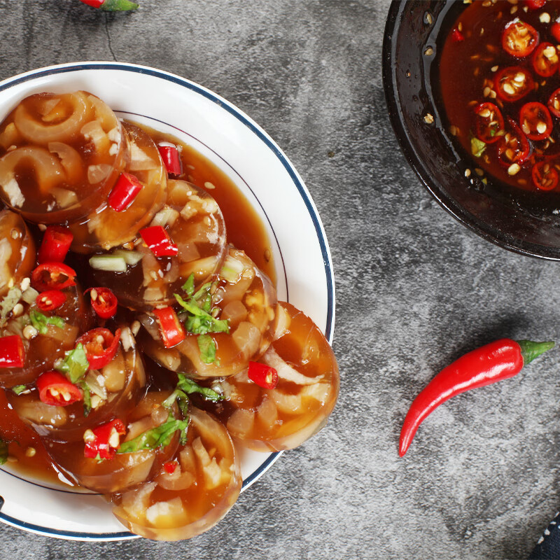 虎钢馋【250*3根】皮冻猪皮冻水晶皮花即食肉皮冻凉菜下酒菜五香猪皮