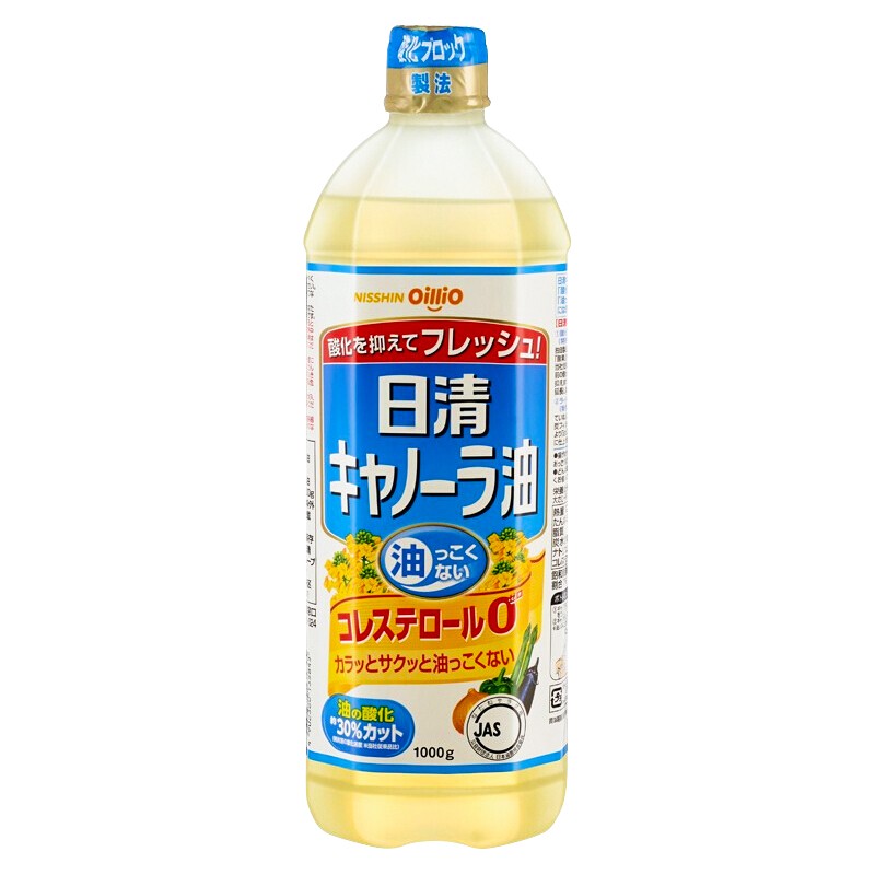 日本原装进口 日清（Nissin）食用油 60%以上油酸 低芥酸 菜籽油 植物油 芥花籽油1000g