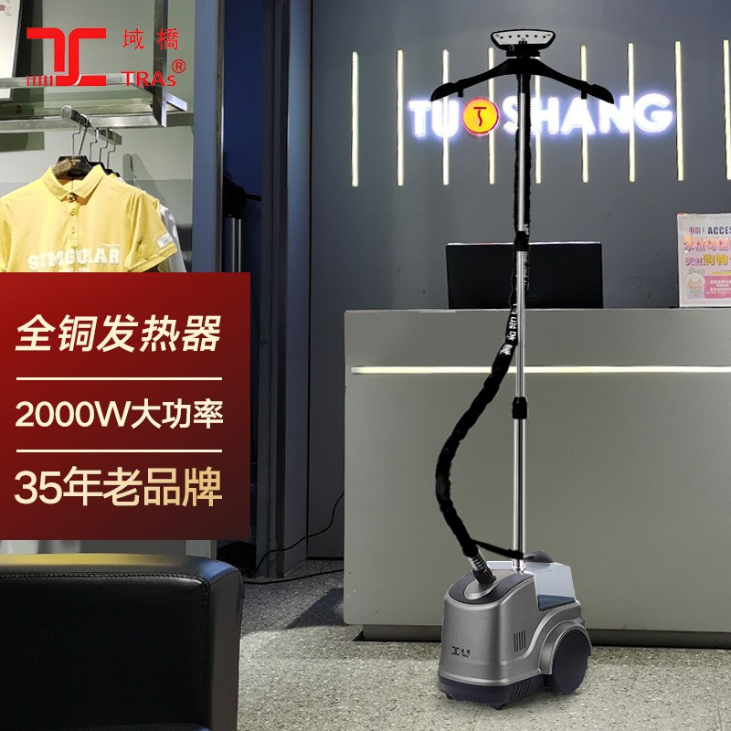 域桥 挂烫机家用服装店商用大蒸汽大功率熨烫机全铜芯手持烫衣服烫衣机立式2000W 灰色2000瓦