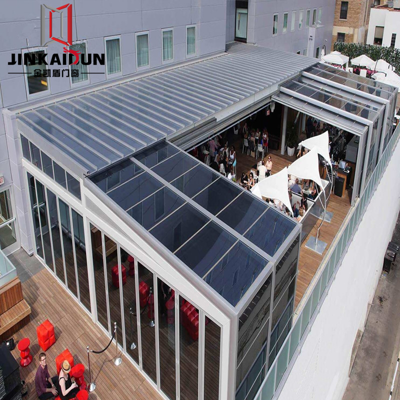 金凯威盾防违建可移动阳光房定制别墅阳台阳光棚花园玻璃房折叠伸缩