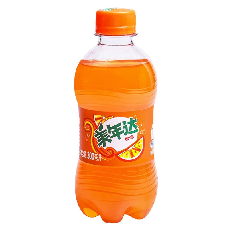 单瓶300ml迷你瓶小瓶可乐装碳酸饮料柠檬味汽水 美年达300ml【图片