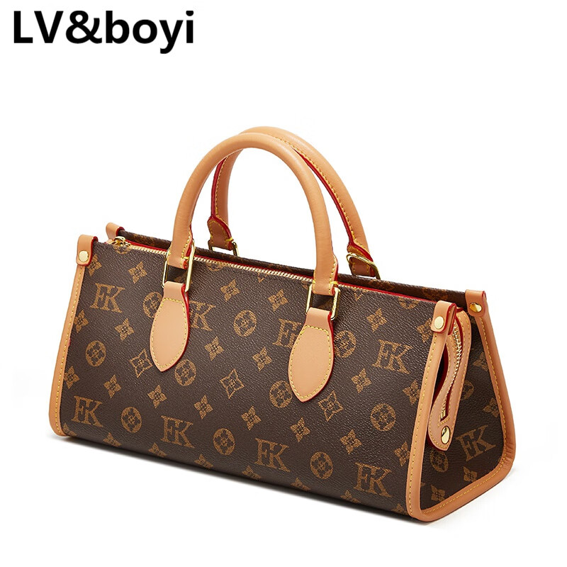 lvboyi包包女包老花托特包2023新款女包轻奢手提包丝巾单肩包 老花