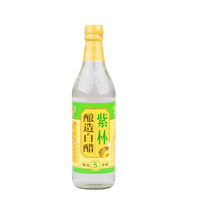 紫林 醋 5度酿造白醋 500ml 调味品 酿造食醋 零添加防腐剂 炒菜 凉拌 煲汤 蘸料 熏蒸 去垢 腌制 山西特产