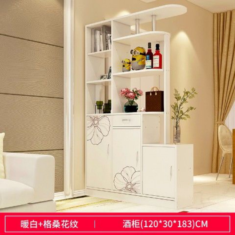 双面简约时尚门厅柜酒柜餐边柜环保鞋柜 新款格桑120cm 图片显示