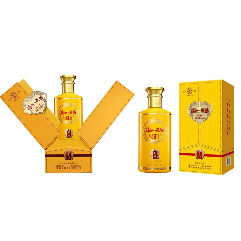 桃林江苏酒纯粮 40度福如东海f3 地方特产桃林窖藏白酒500ml一箱4瓶