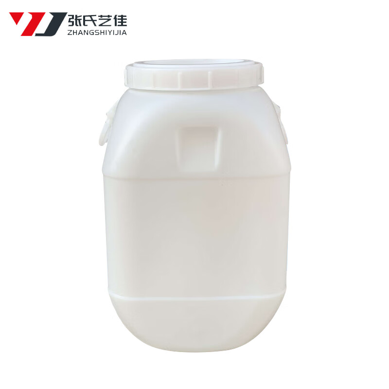 张氏艺佳 方形化工桶法兰桶加厚酵素桶塑料桶沤肥耐摔水桶 50L白色