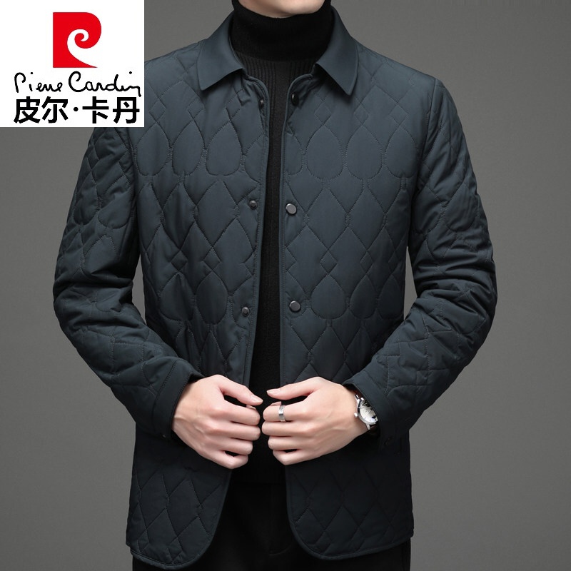 高档男装 2021冬季外套男士棉衣中年商务翻领棉服男休闲上衣短款棉袄
