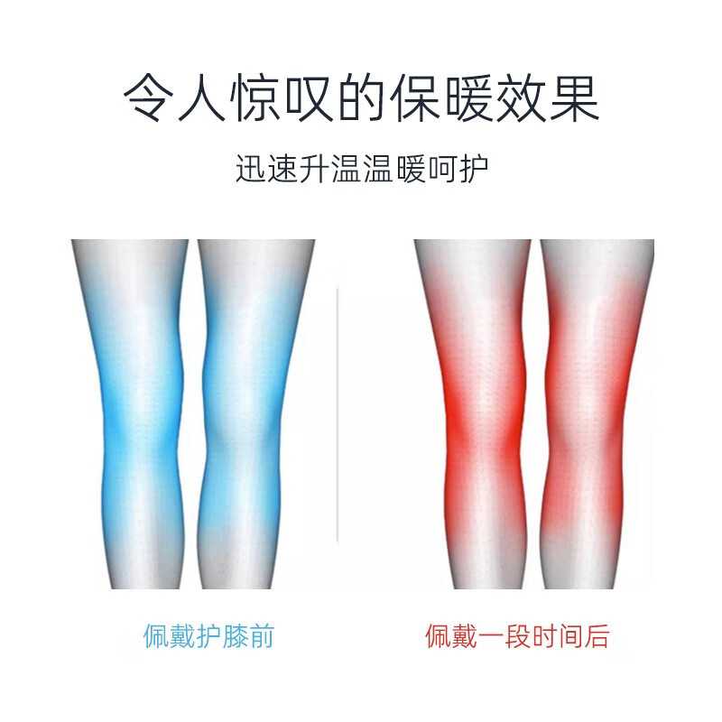 WSPEN保暖防寒护膝老寒腿护膝盖中老年男女儿童加厚护具 长款28cm 均码