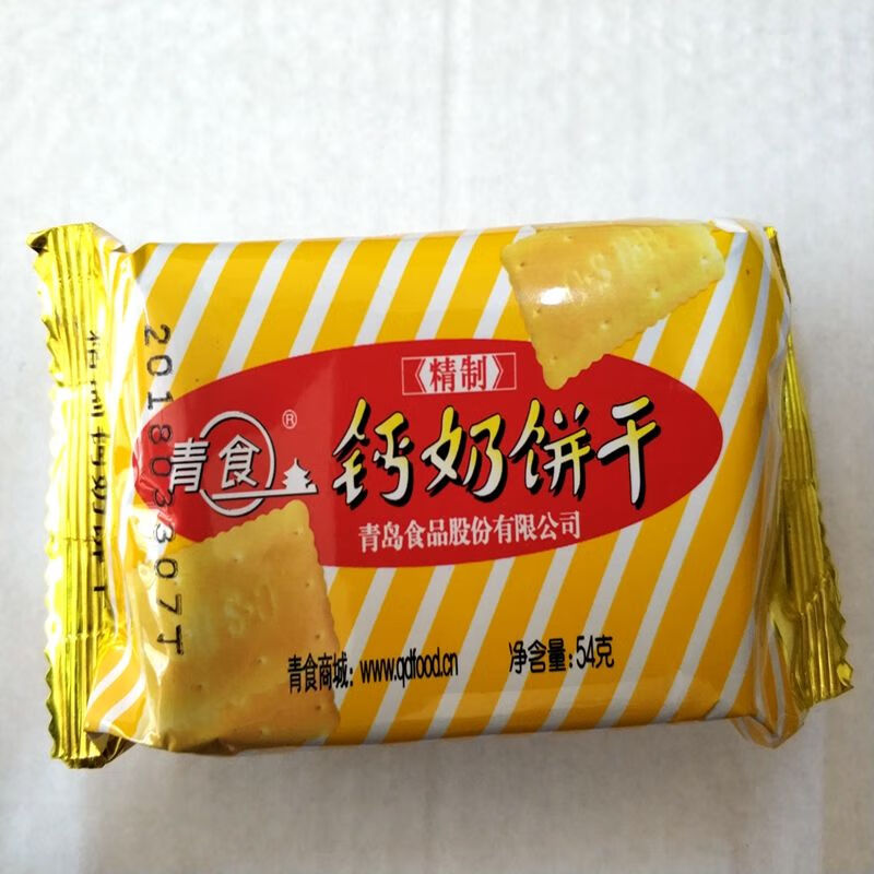 青食山东青岛特产铁锌钙奶味精制饼干辅食点心零食品 54克精制钙奶