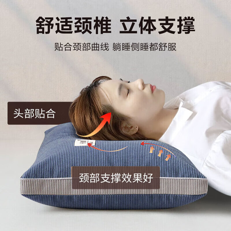 九洲鹿100%全荞麦壳枕头硬枕纯荞麦皮枕芯家用单人睡觉专用颈椎枕单只