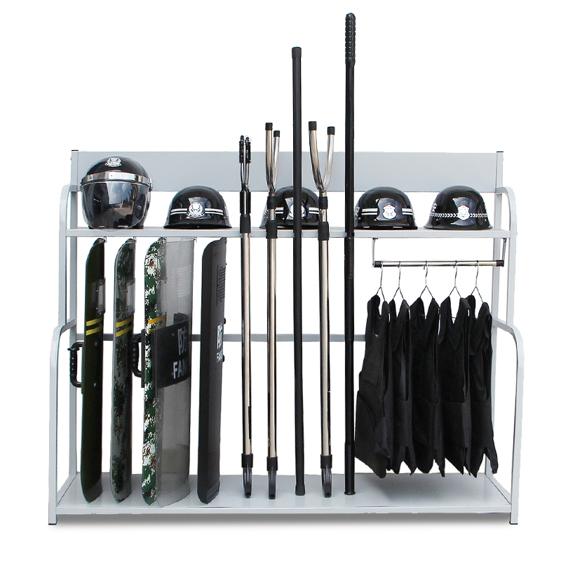 久聚和防爆装备组合架安防器材展示架保安器械展示柜校园防暴安保器材