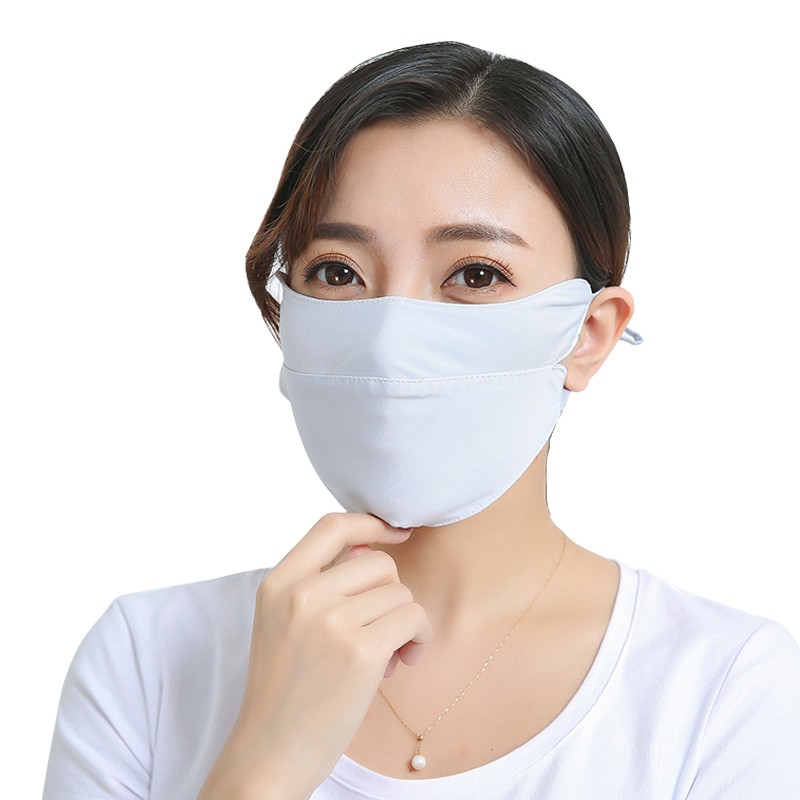 劳保佳 夏季口罩 男女通用夏季款 冰丝透气加大双层挂耳式面罩 均码