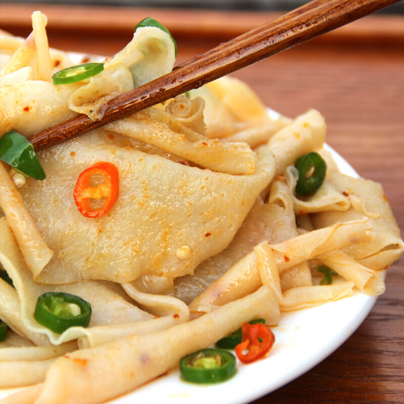 虎钢馋斤装安徽阜阳特产干面皮凉皮散装特色小吃凉拌菜卤菜摊食材