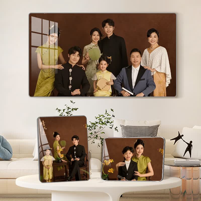 挂墙制作家人团圆照相框 拉菲银【防摔pvc包边】 12寸摆台【20*30cm】