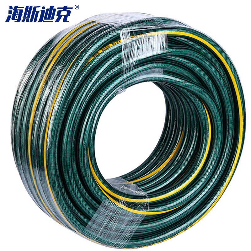 海斯迪克 PVC增强软管 四季塑胶管牛筋排水管墨绿色 6分(内径20mm)50米