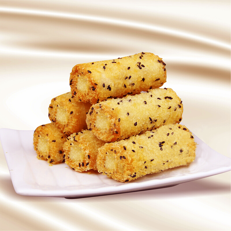 虎钢馋红豆相思双皮奶红豆牛奶酥10个酒店甜点心油炸小吃速冻半成品