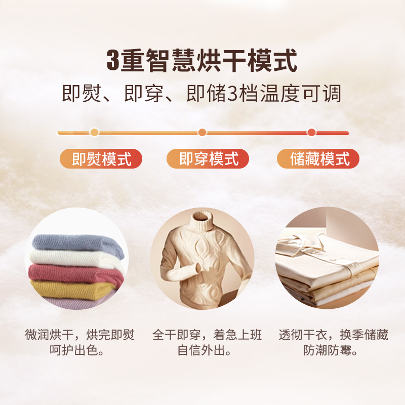 海尔（Haier）冷凝烘干机家用干衣机除菌家用 9KG滚筒式 速效烘衣 即烘即穿 免熨烫烘衣机 EHGN90209S