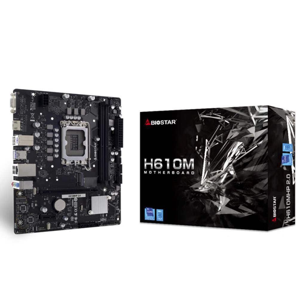 映泰映泰H610MHP电脑主板M2PCIe40 LGA1700适用12代CPU 12400F 随机发