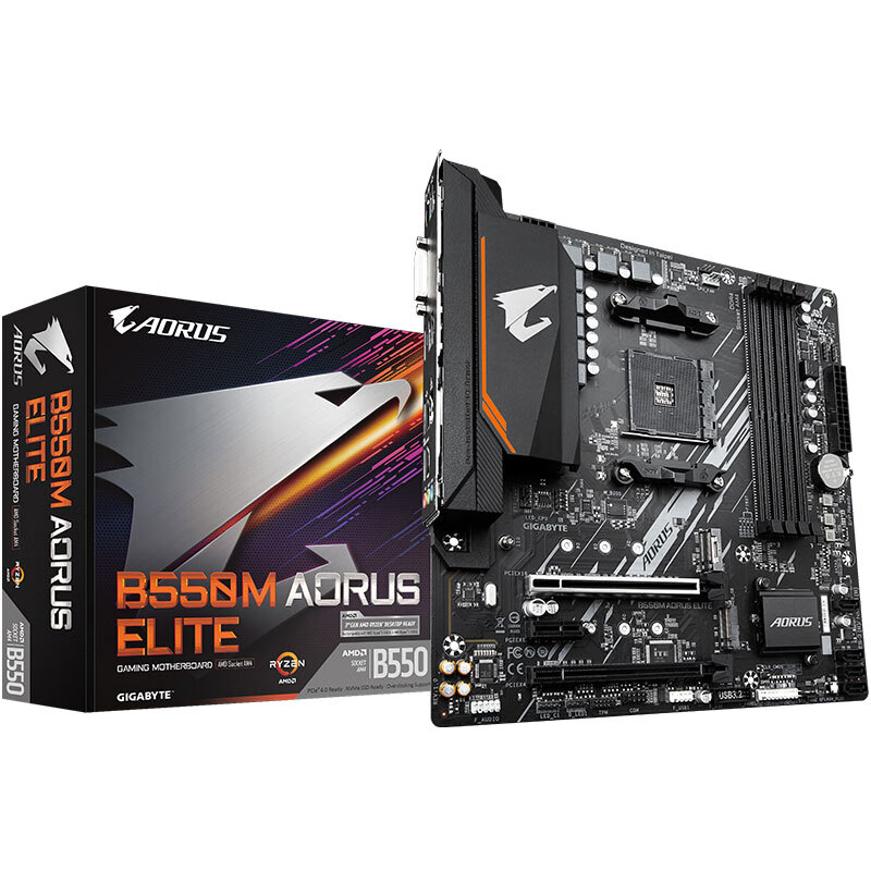 技嘉(GIGABYTE)小雕 B550M AORUS ELITE DDR4主板支持处理器45005600X5700G5800X AMD B550 Socket AM4
