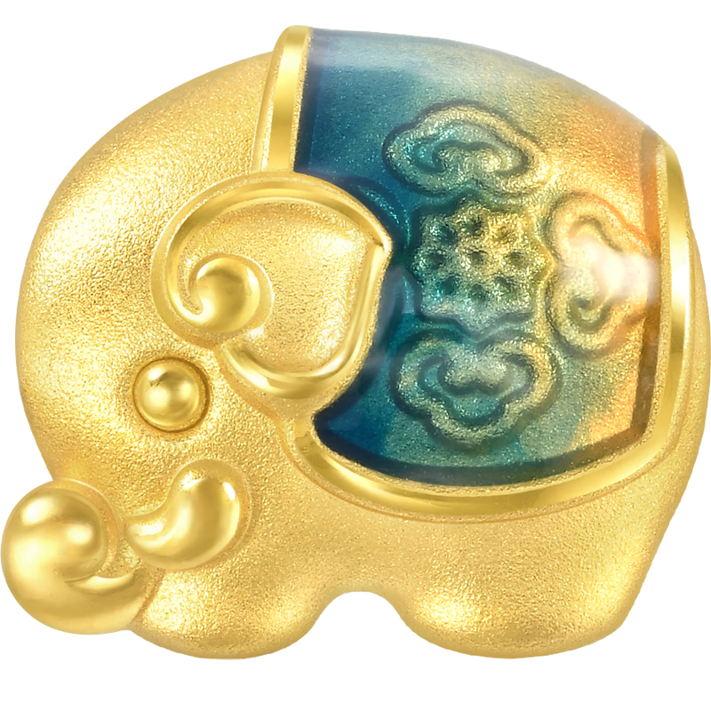 周生生黃金轉(zhuǎn)運(yùn)珠小吉象吉祥足金串珠 不含手鏈繩93854C