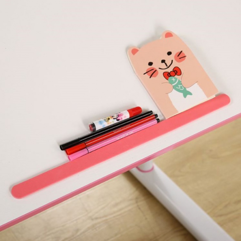 学习桌挡书条  学习桌挡书条书桌防滑落书本掉落小学生桌面挡边l 粉色