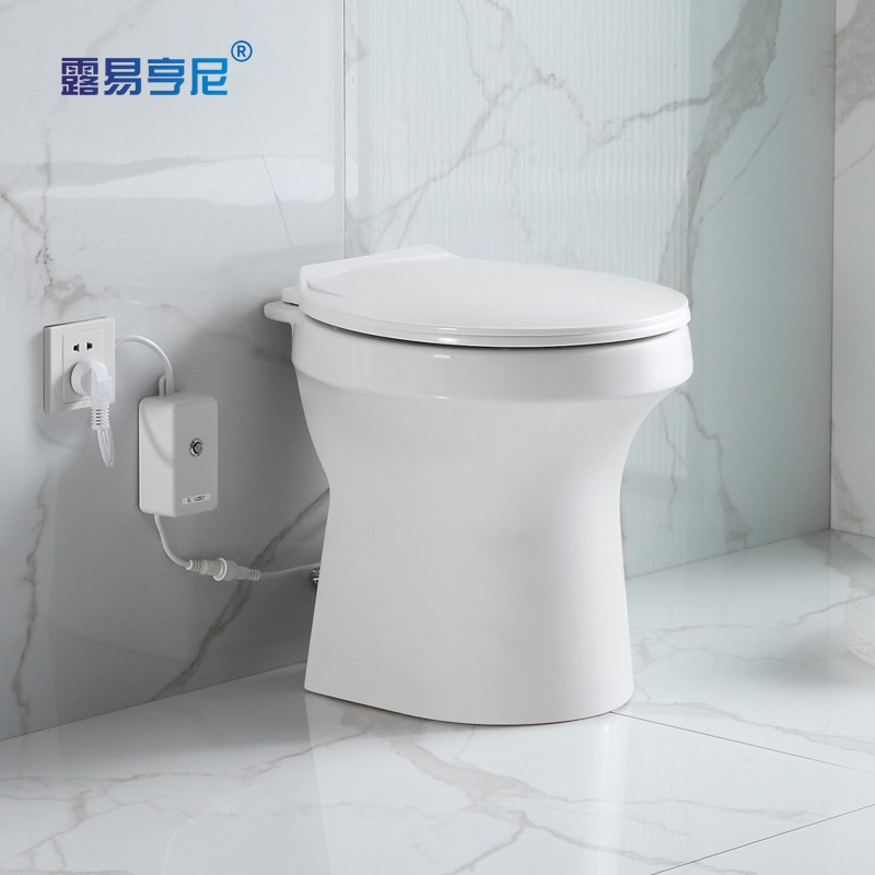 露易亨尼一体污水箱电动粉碎马桶房车轮船小马桶地下室电动粉碎马桶