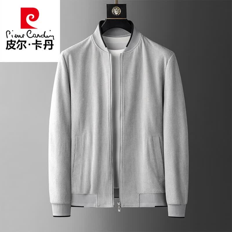 皮尔卡丹品牌高档男装 轻奢品牌高档2022秋季新款棒球领休闲夹克男士
