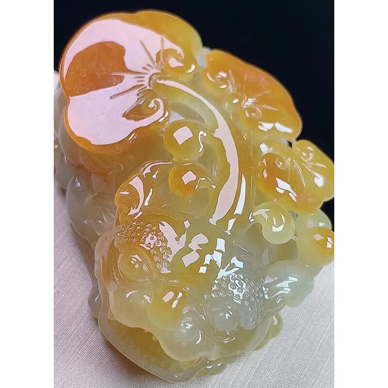 心偶玉 翡翠冰种红翡貔貅吊坠 缅甸a货翡翠送礼男款尺寸44.1/28.9/17.