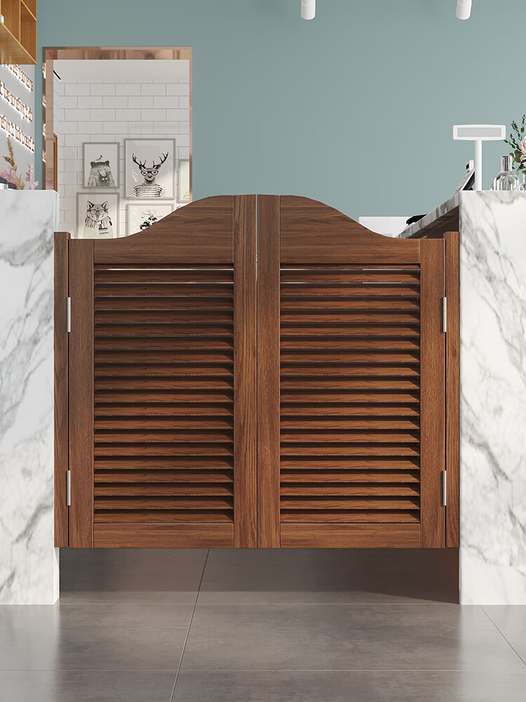 igiftfire定制简约半腰门吧台牛仔门厨房双向自由门半截门木栅栏门