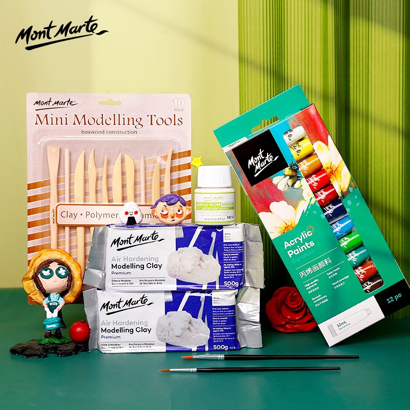 蒙玛特（Mont Marte） 陶泥石塑粘土泥塑工具立体雕塑橡皮泥陶艺材料 压泥机 【促销】陶泥+基础工具套装高性价比高么？