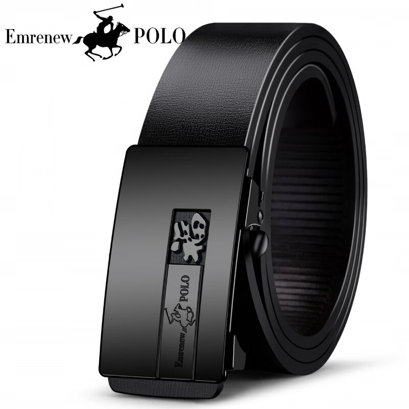 安普里保罗 emrenewpolo男士腰带自动扣商务百搭休闲牛皮休闲裤带男