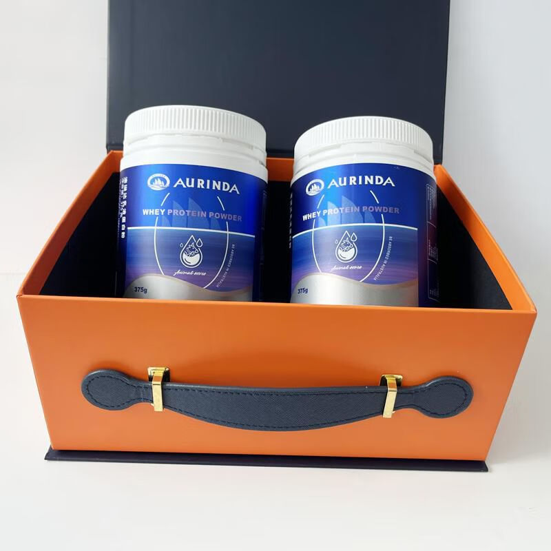 澳琳达澳大利亚进口浓缩乳清蛋白粉375g儿童中老年男女性蛋白质粉 2罐礼盒中秋送礼