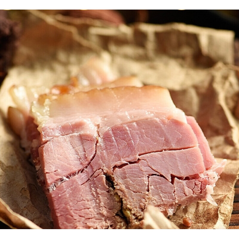 虎钢馋甘肃陇西特产烟熏腊肉腌肉腊味干货真空包装五花腊肉即食