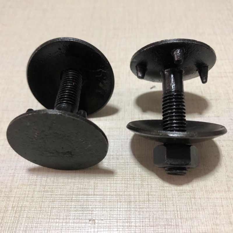 牛鱼黑色加强型提升机皮带畚斗料斗挖斗螺栓牙口螺丝平胶带三点 m8x40