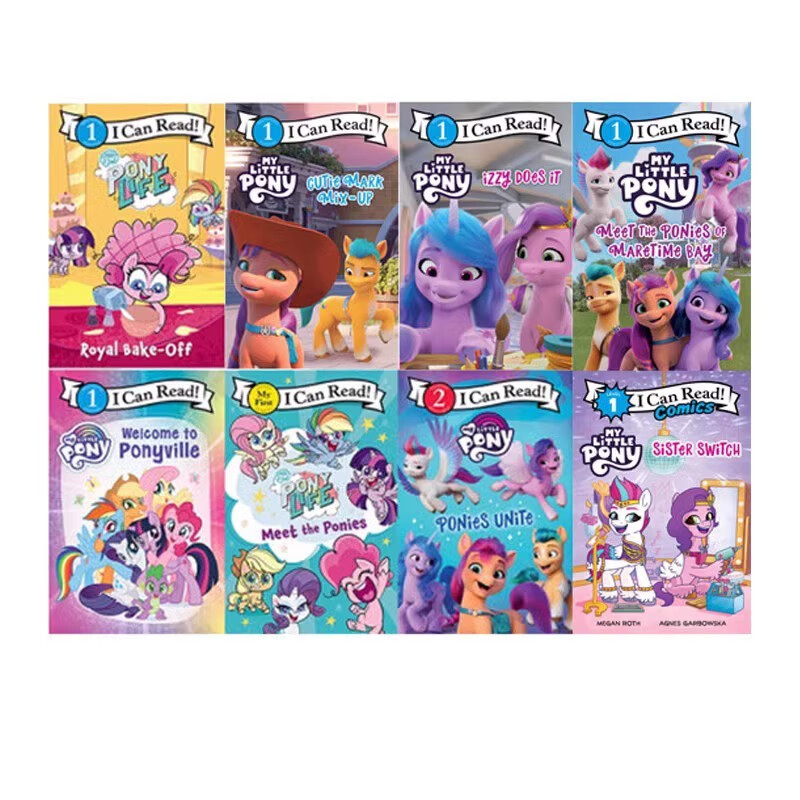 英文原版 I Can Read My Little Pony 8册 小马宝莉 入门级儿童分级读物英语绘本 小学生英语故事书 . 梦想童趣城怎么看?