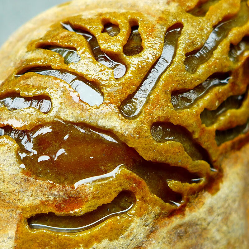 玉朵大马坎黄翡 缅甸a货毛料翡翠原石468.78g s