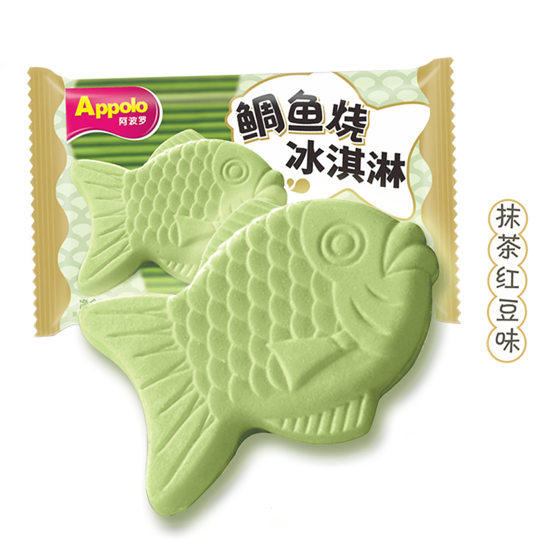 香港阿波罗鲷鱼烧薄脆曲奇冰激凌雪糕85g 冰淇淋冷饮薄脆曲奇 10支 虎窝购