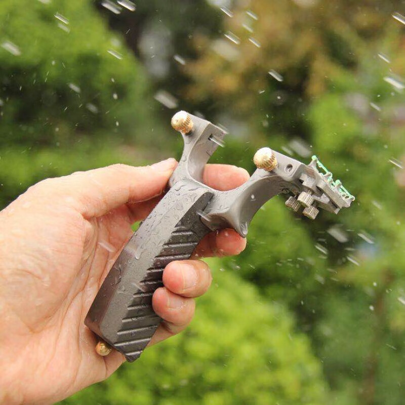 式铝柄惊魂高精度免绑扁皮钛合金弹弓反曲分体式大 铝柄惊魂 3付皮筋