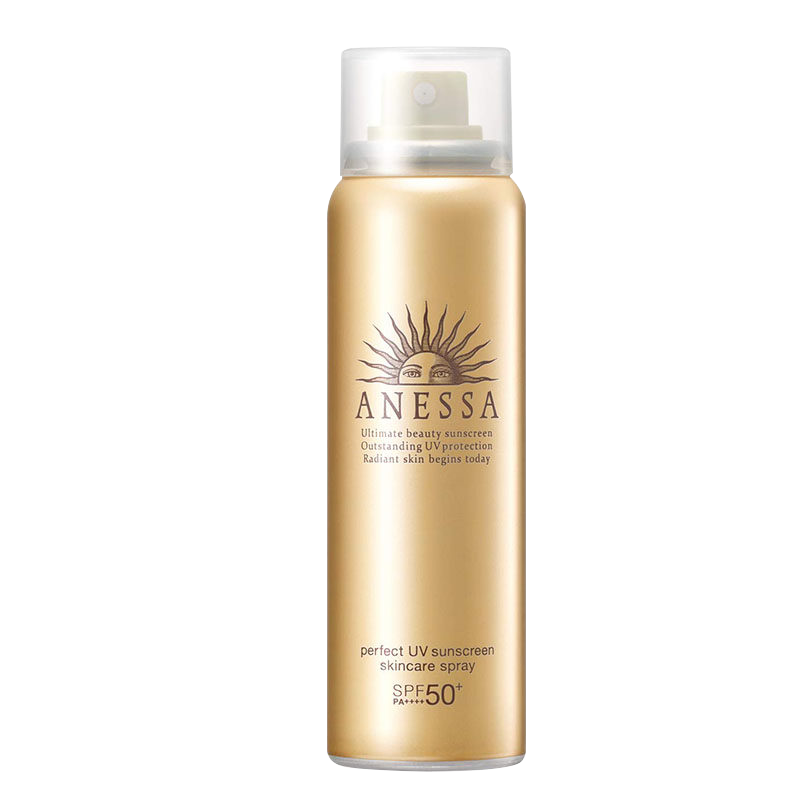 日本进口 安热沙(Anessa) 水能户外防晒喷雾60g SPF50+ PA++++(快速补喷 防水防汗 安耐晒小金瓶) 资生堂防晒