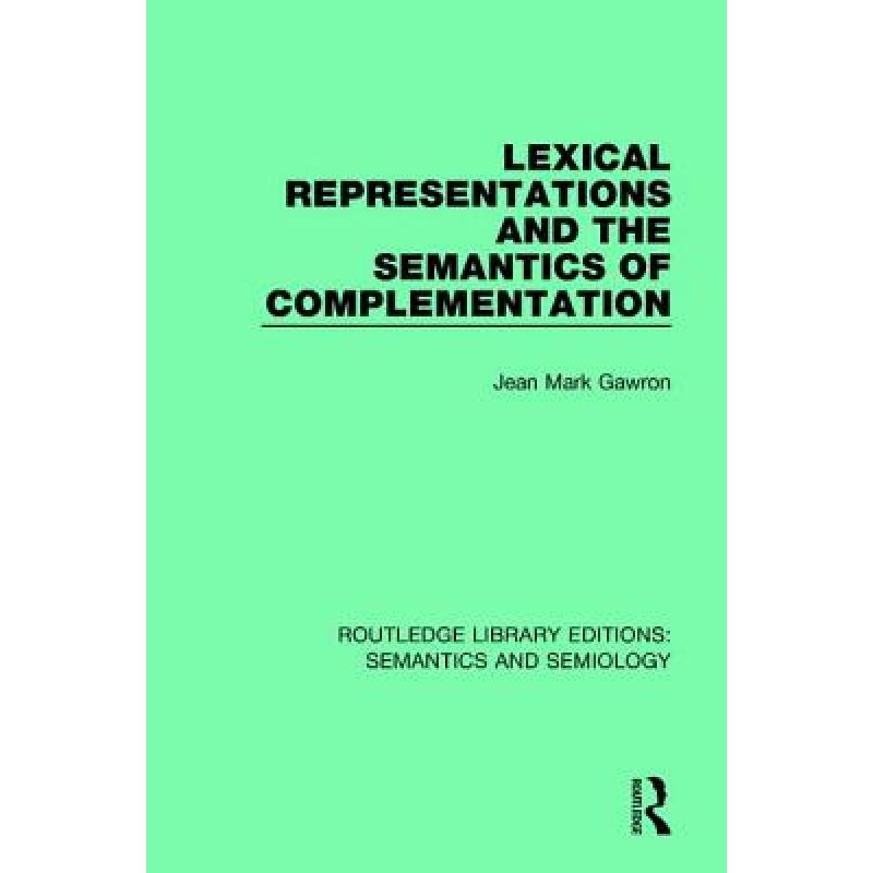 预订 lexical representations and the semantics of.