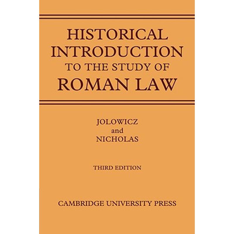 预订 A Historical Introduction to the Study of Ro...