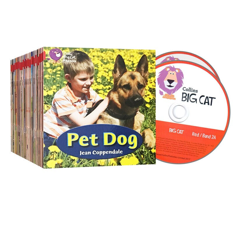 现货 原版进口全英文 big cat phonics red a大猫自然拼读法2 红色套